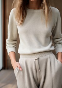 Knit cashmere woman leggings sweatshirt sweater adult.