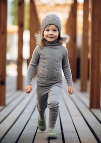 Knit cashmere kid leggings child day outerwear.