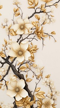 Vintage wallpaper flower backgrounds blossom.