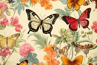 Seamless butterfly wallpaper pattern backgrounds flower insect.