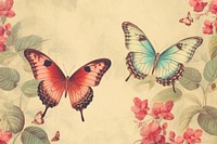 Seamless butterfly wallpaper pattern flower animal insect.