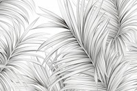 Palm leaves pencil sketch pattern drawing backgrounds.