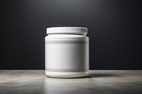 Protein powder jar gray container darkness.