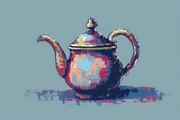 Teapot cut pixel art refreshment creativity.