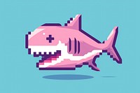 Shark pixel animal fish pixelated.