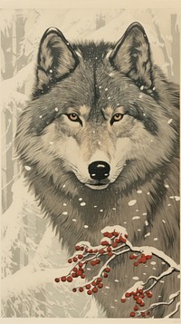 Winter wolf animal mammal pet.