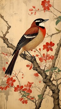Bird painting animal plant.
