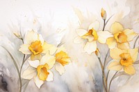 Daffodils watercolor background painting backgrounds flower.