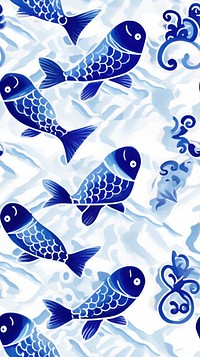 Tile pattern of fish wallpaper backgrounds animal nature.