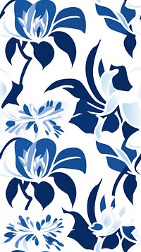 Tile pattern of lily wallpaper art backgrounds white.