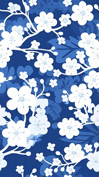 Tile pattern of sakura wallpaper backgrounds porcelain outdoors.