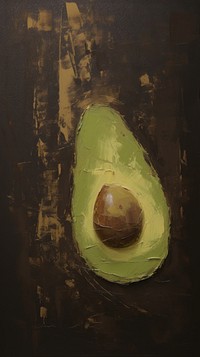 Acrylic paint of avocado food astronomy darkness.