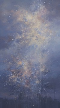 Acrylic paint of celebration painting texture nebula.