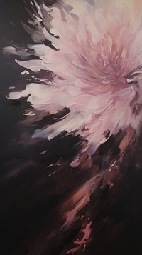 Acrylic paint of Dahlia painting flower dahlia.