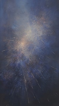 Acrylic paint of firework astronomy fireworks painting.