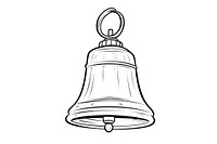 Bell outline sketch white background architecture monochrome.
