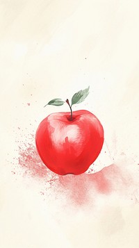 Apple wallpaper painting fruit plant.