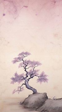 Bonsai scenery wallpaper drawing sketch plant.