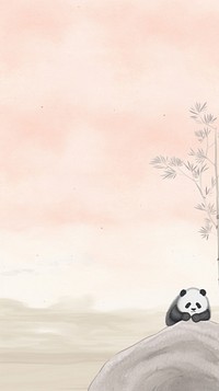 Panda scenery wallpaper drawing sketch bear.