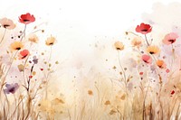 Summer meadow watercolor background flower backgrounds outdoors.