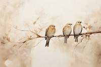 Birds watercolor background painting sparrow animal.
