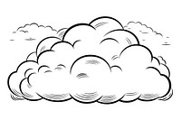 Cloud outline sketch backgrounds outdoors drawing.