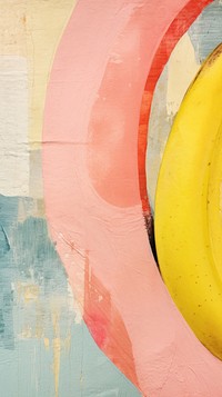 Banana abstract painting shape.