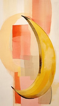 Banana abstract painting art.