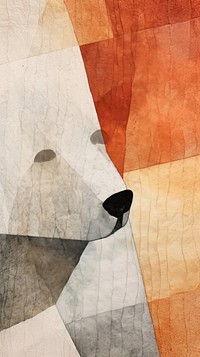 Bear abstract painting art.