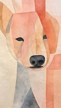 Dog abstract painting mammal.