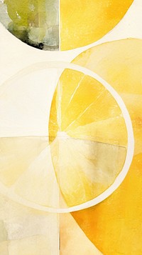 Lemon abstract shape art.