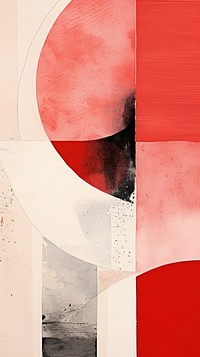 Red abstract painting art.