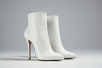 High heels boots footwear white shoe.