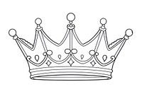 Crown outline sketch tiara accessories creativity.