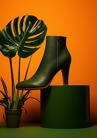 High heels boots footwear fashion plant.