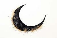 Black color crescent moon astronomy nature night.