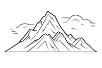 Mountain outline sketch outdoors drawing nature.