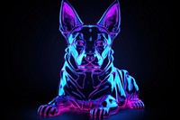 Dog light neon animal.