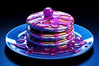 Pancakes dessert purple violet.