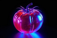 Tomato sphere purple light.