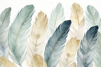 Feathers watercolor background backgrounds green leaf.