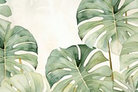 Monstera trees watercolor background backgrounds plant green.
