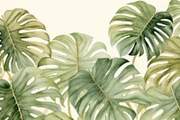 Monstera trees watercolor background backgrounds nature plant.