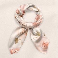 Floral silk scarf