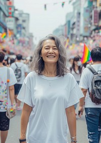 Taiwan middle age women standing smiling portrait parade adult.