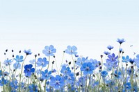 Blue flower field landscape nature backgrounds.
