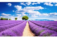 Provence lavender field landscape nature outdoors flower.