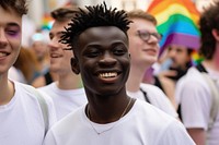 African teen men standing smiling portrait photography parade.