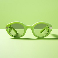 Oval shape lime green sunglasses accessories accessory fashion.