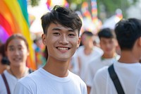 South east asian teen men standing smiling portrait people smile.